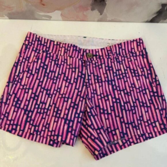 ! Lilly Pulitzer The Callahan Shorts 5” Mandevilla Pink Slathouse Stripe… - Picture 1 of 6